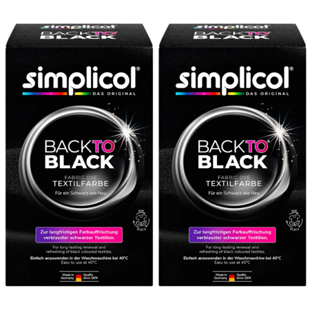 Simplicol Back to Black Barwnik do Tkanin 2 x 400 g