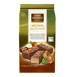 Feiny Biscuits  Wafelki Orzechowe w Czekoladzie 200 g