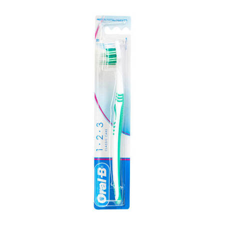 Oral-B Toothbrush 1 2 3 Classic Care Medium Szczoteczka do Zębów 