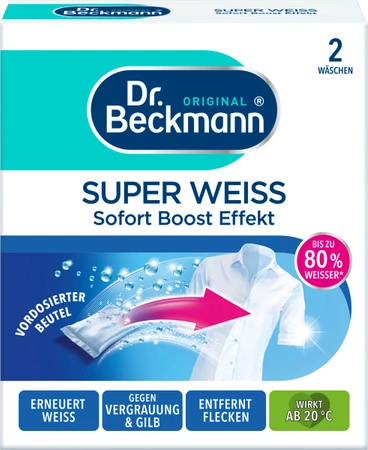 Dr.Beckmann Super Weiss Wybielacz 2 x 40 g DE