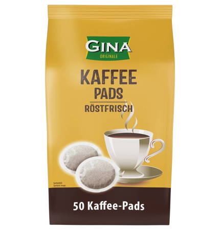 Gina Kaffee Gemahlen Pads 50 szt. 