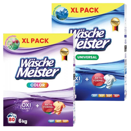 WäscheMeister Proszek Color i Universal 2x6 kg